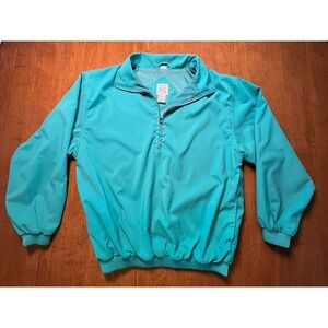 Vtg‎ Field Gear Jacket Teal Mens Small Quarter Zip w/ Mesh Liner Excellent